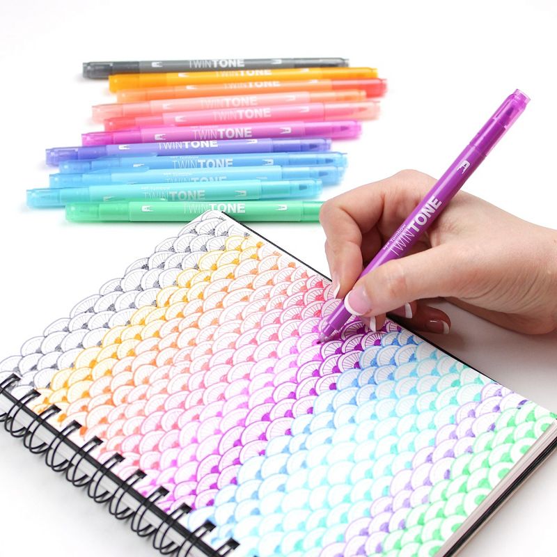 Tombow Pastels Twintone Marker Set, 12/Pkg 61501