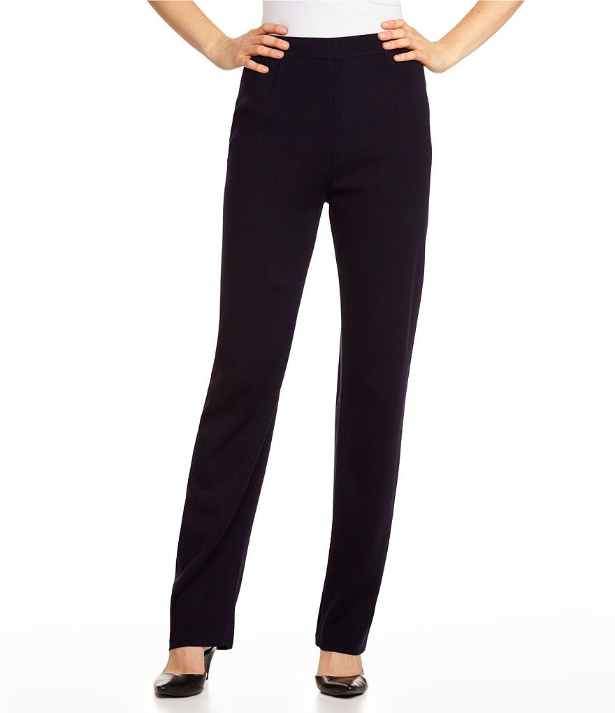 Misook Petite Size Pull-On Straight Leg Pants