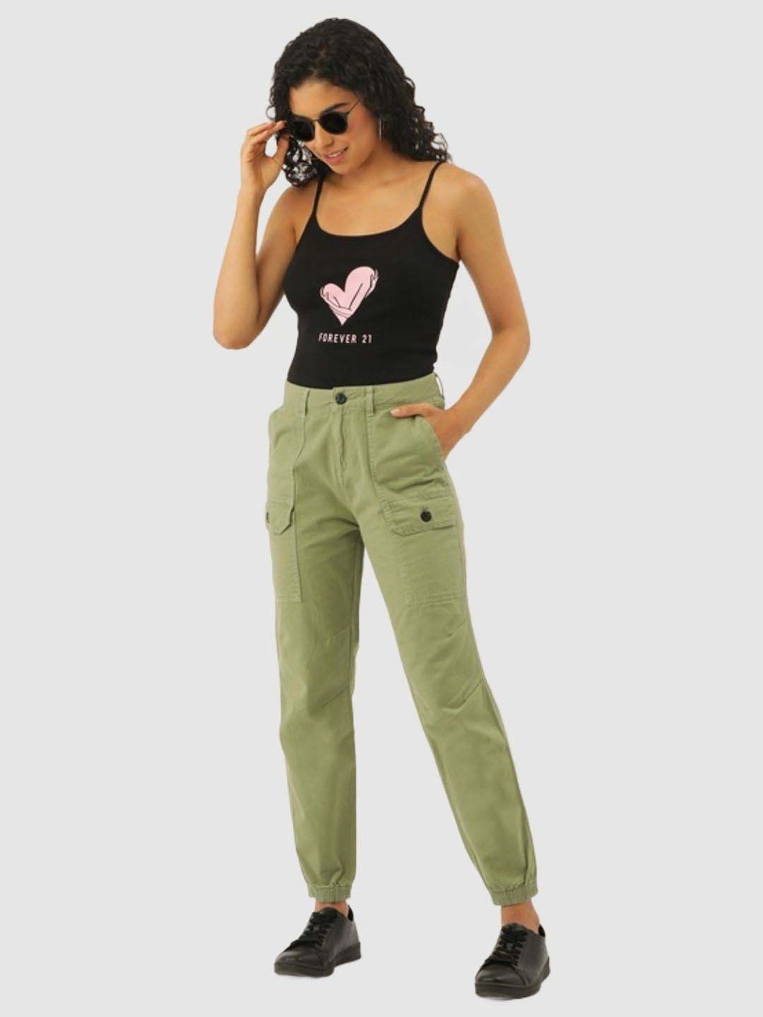 IVOC Olive Green Cotton Joggers