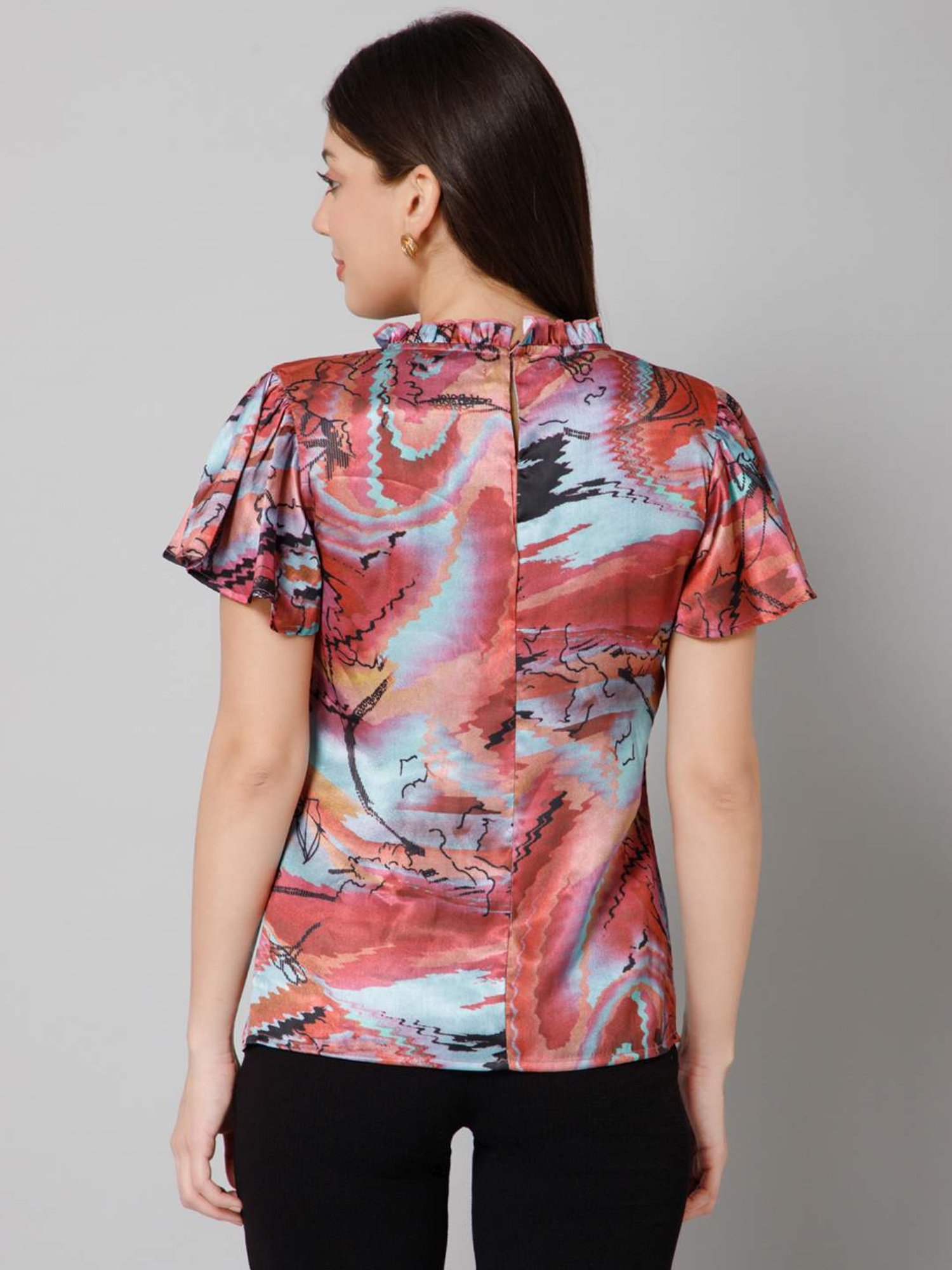 PURYS Multicolored Printed Top