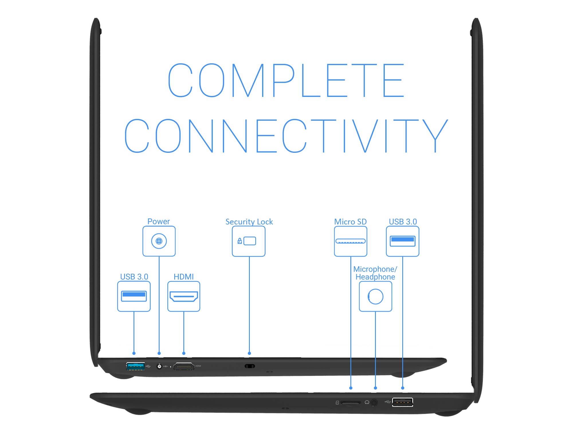 EVOO Ultra Thin Notebook, 15.6" FHD Display, Intel Core i7-6660U Upto 3.4GHz, 8GB RAM, 1TB SSD, HDMI, Card Reader, Wi-Fi, Bluetooth, Windows 10 Home