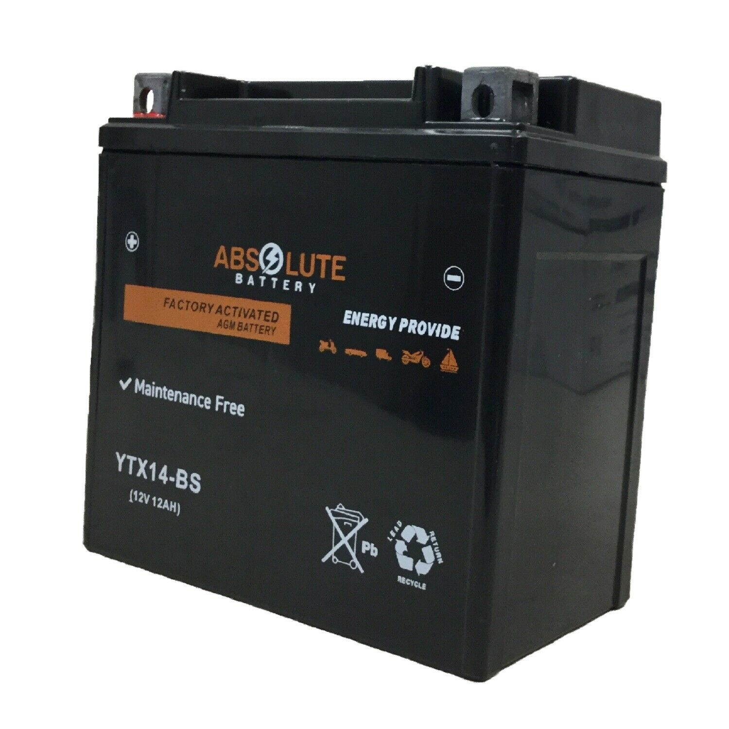 New YTX14-BS Battery For Triumph 955 Daytona 955i Sprint ST 1999-2004 Motorcycle