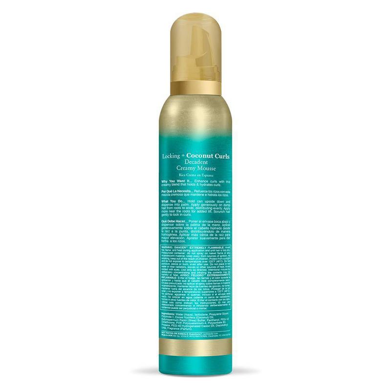 OGX Locking + Coconut Curls Decadent Creamy Mousse - 7.9oz