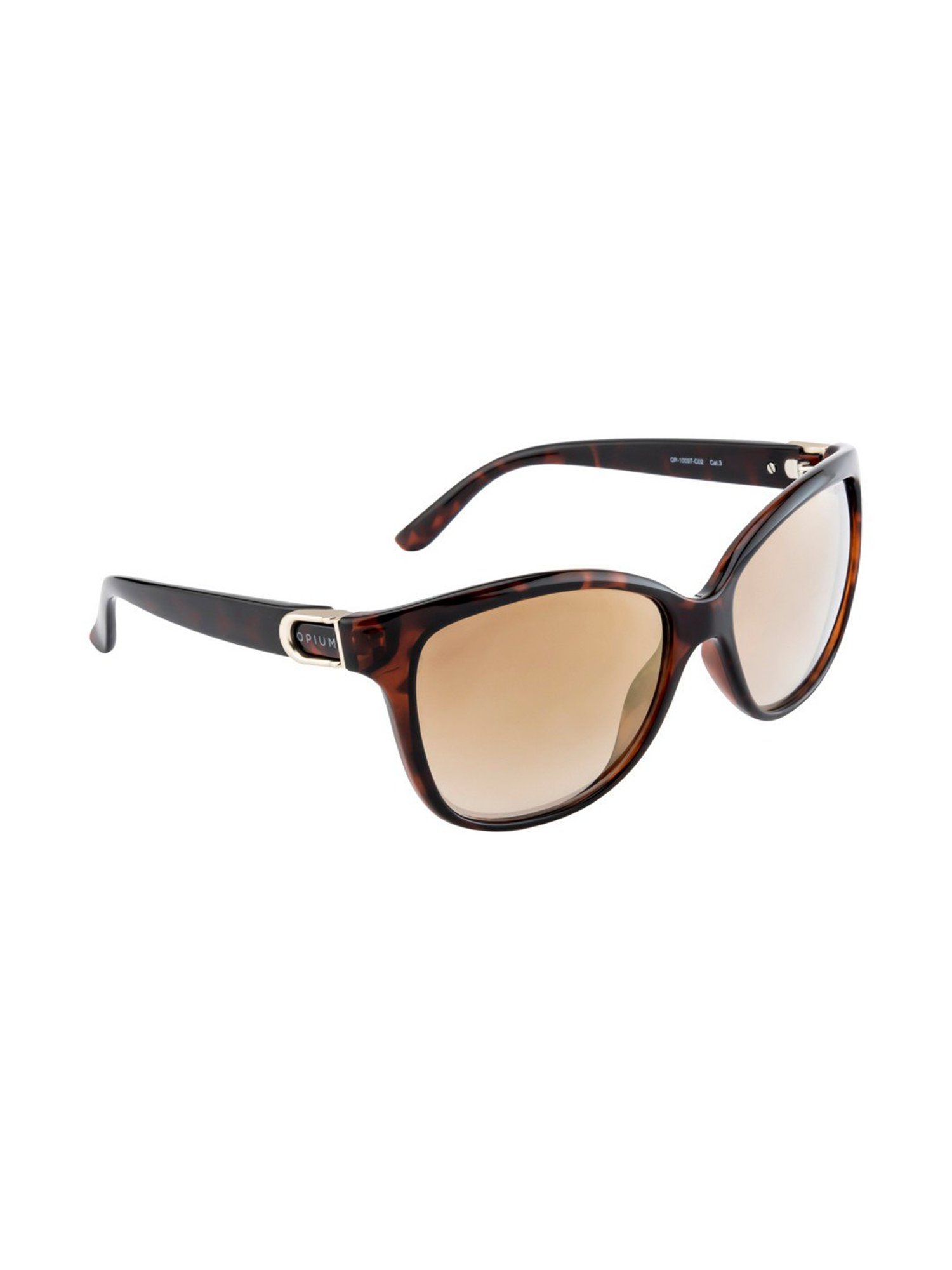 Opium Brown UV Protection Oval Sunglasses for Women
