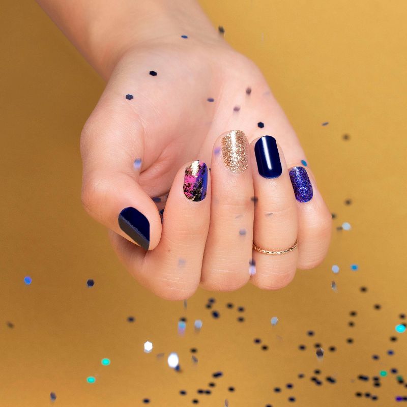 Ardell Nail Addict Blush False Nails Geometric Crystals - 24ct