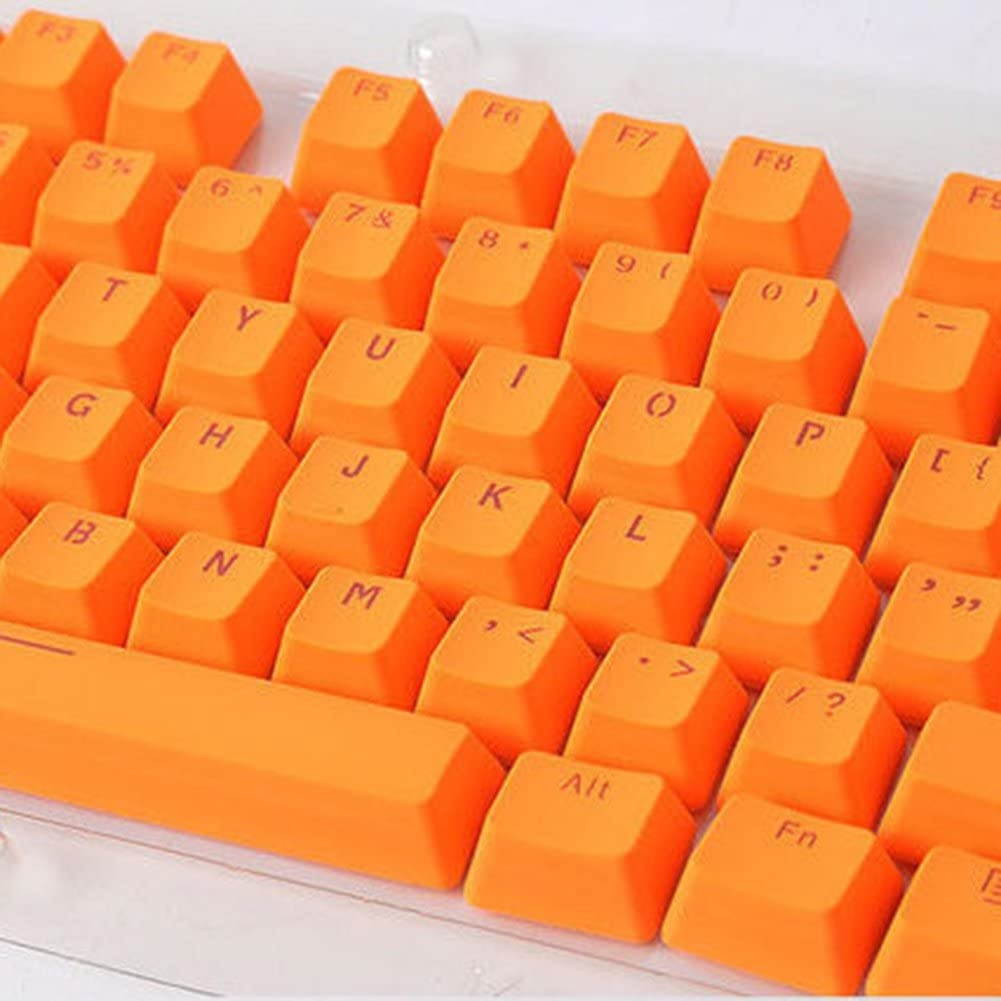 hudiemm0B Mechanical Keyboard Doubleshot PBT Spacebar 104 Keycap Backlit for Cherry MX Orange