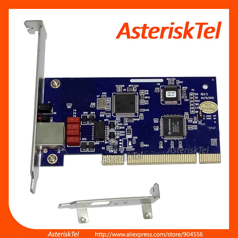 Asterisk Card - ISDN PRI Card TE110P with 1 T1/E1  Port,T1 Card,ISDN Digital Board,Supports sangoma Freepbx Asterisk Issabel AsteriskNow Elastix 4 ,dahdi.vitalpbx,Telephone System
