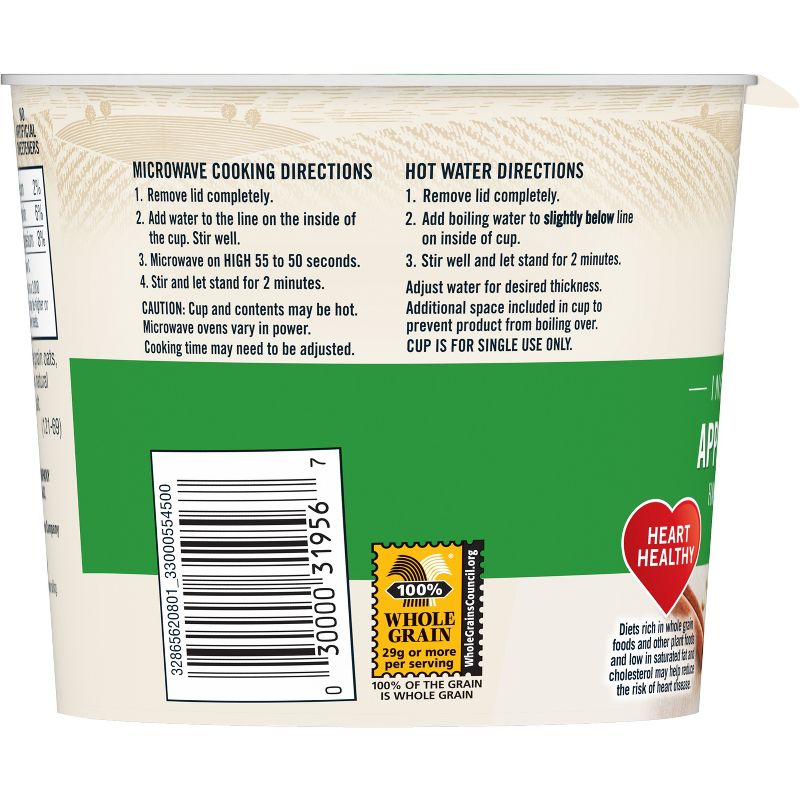 Quaker Instant Oatmeal Cup Apple Cinnamon 1.51oz