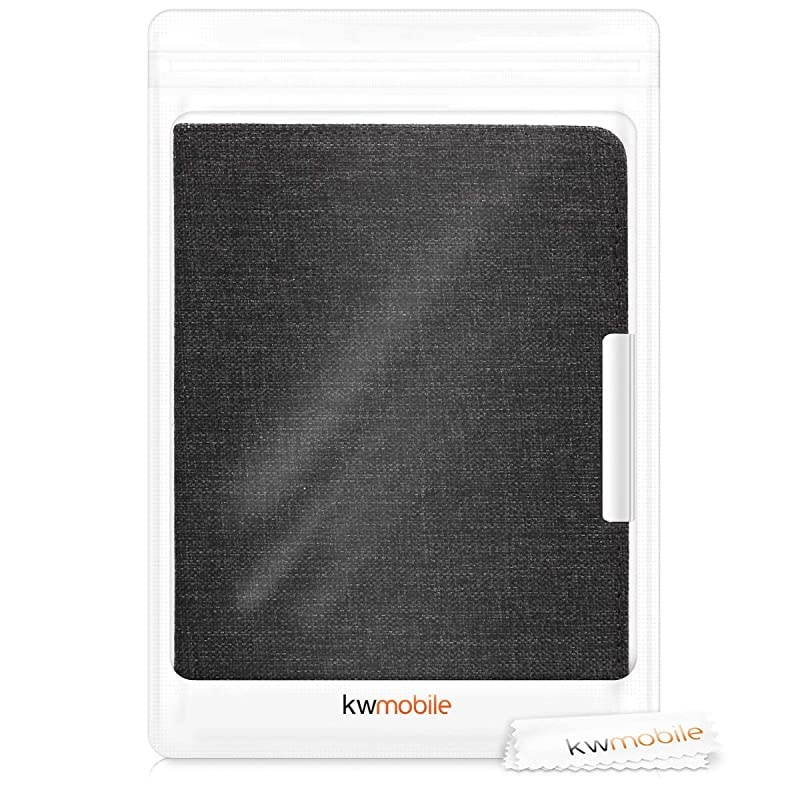 Case Compatible with Kobo Clara HD Book Style Fabric eReader Cover Flip Folio Case Dark Grey