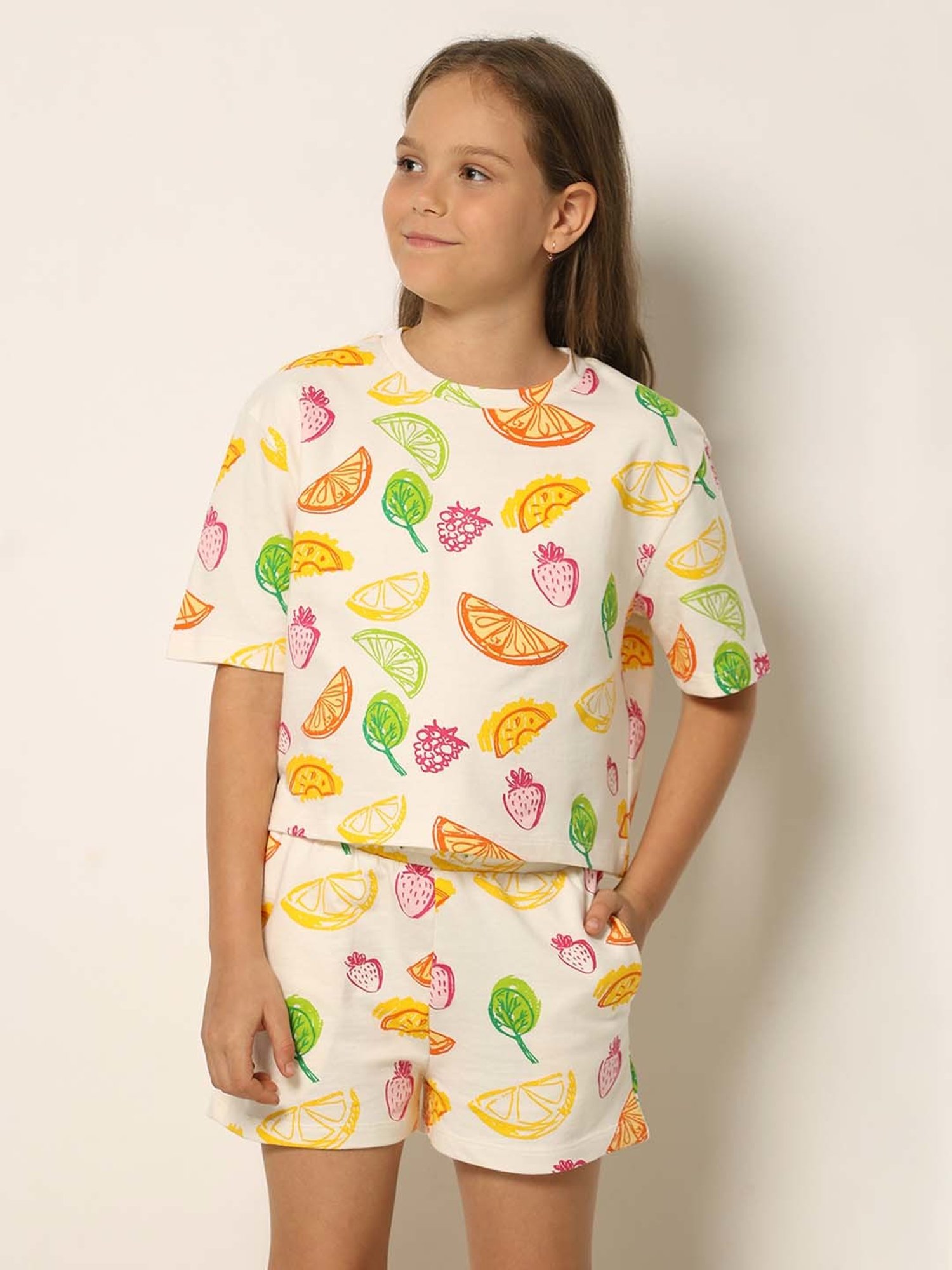 VERO MODA GIRL Multicolor Cotton Printed Top