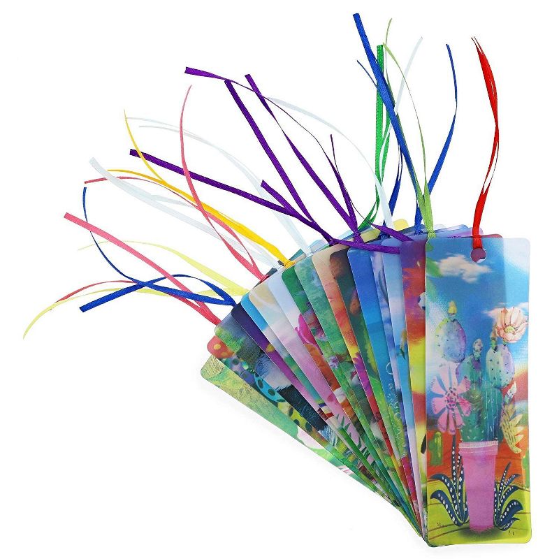 Paper Junkie 30-Pack 3D Lenticular Bookmarks for Books with Tassel (30 Pack)