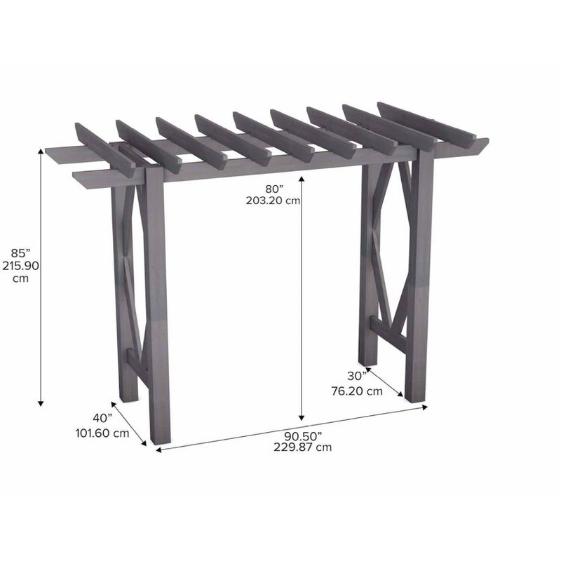 7.5' Summerwood Craftsman Cedar Arbor Brown - Vita