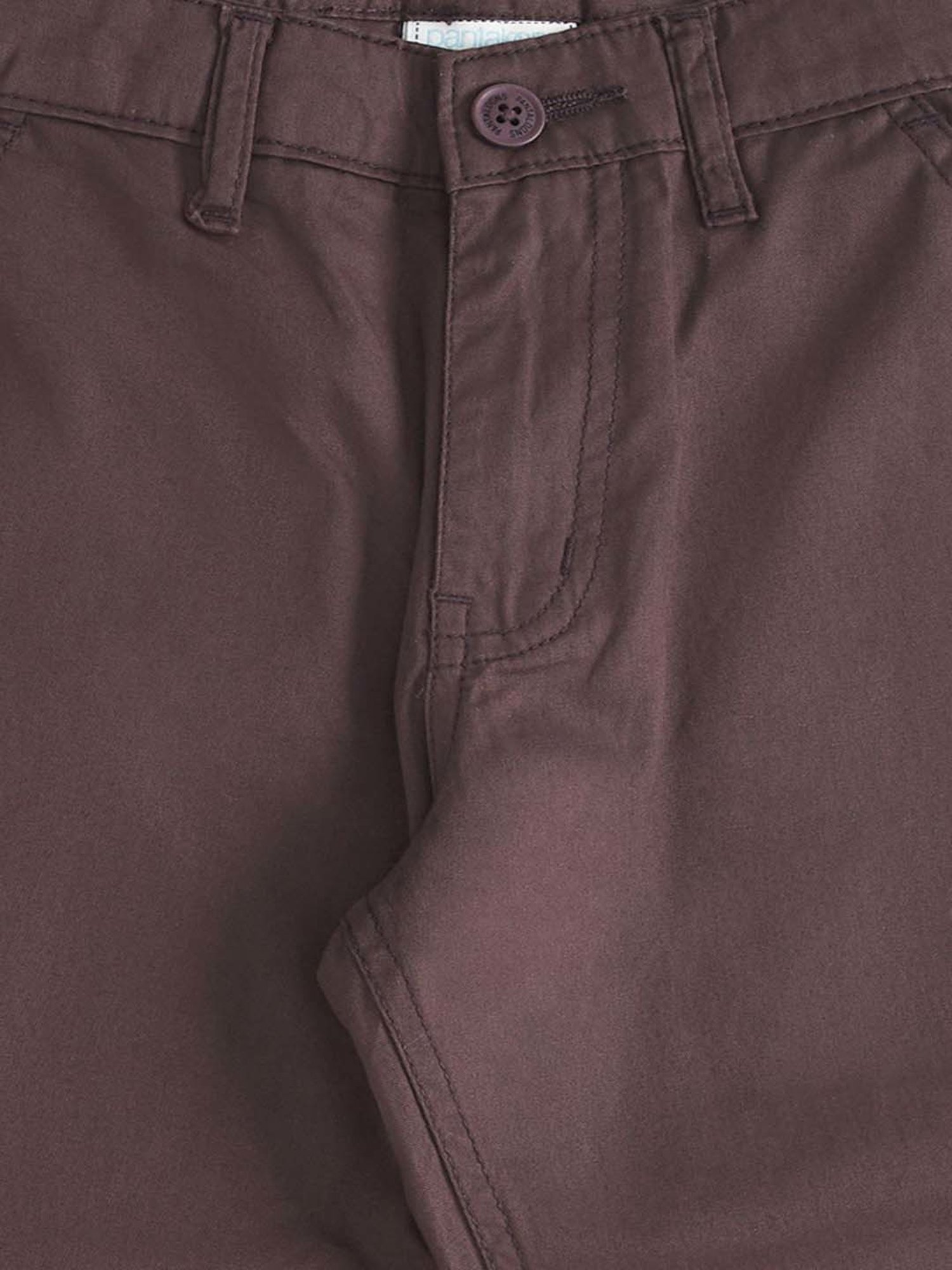 Pantaloons Baby Boys Blue Cotton Regular Fit Trousers