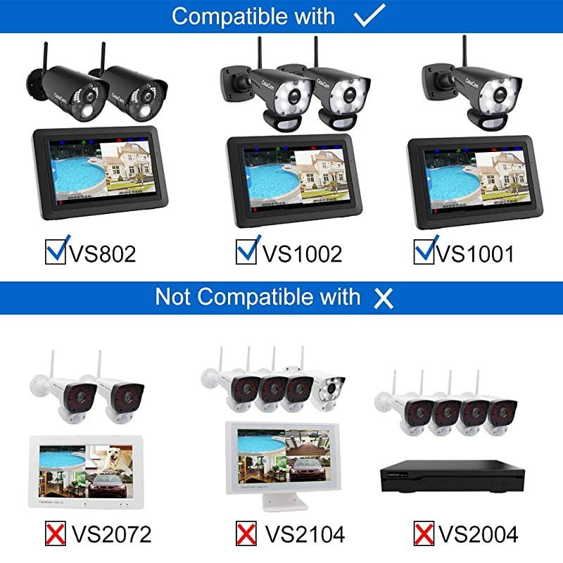 VC1000 AC Powered HD Spotlight Camera for VS1002 VS1001 and VS802 7 Wireless Security System addon Spotlight Camera