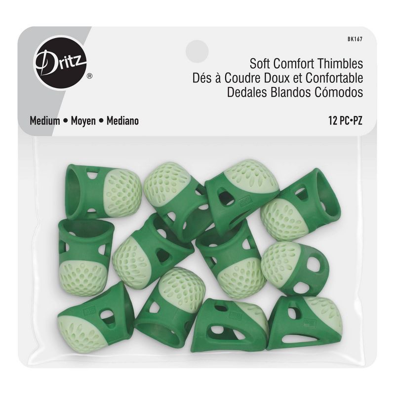 Dritz 12ct Soft Comfort Medium Thimbles