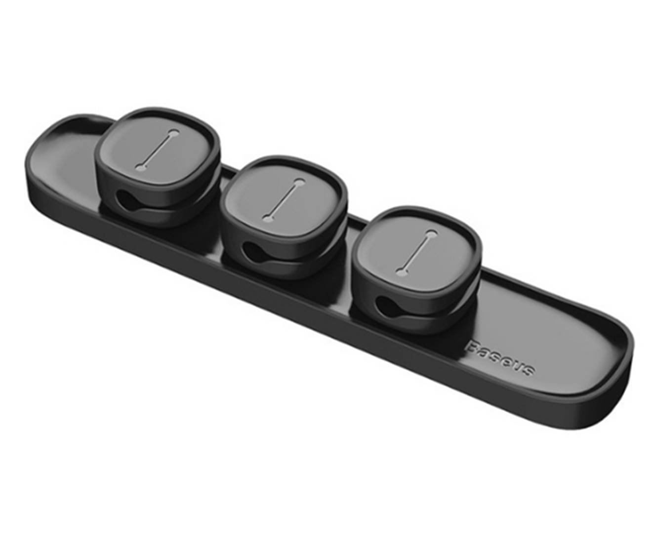 Select Mall Mini Magnetic Wire Clip Data Cable Storage Tool Convenient and Creative Desktop Finishing Buckle-Black