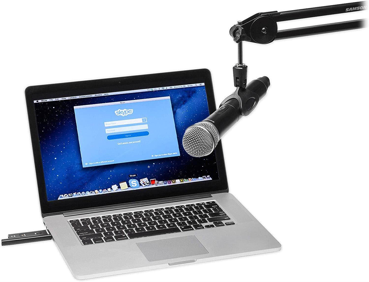 SAMSON Stage XPD2 Handheld USB Digital Wireless Q6 Microphone w/Clip+Pop Filter