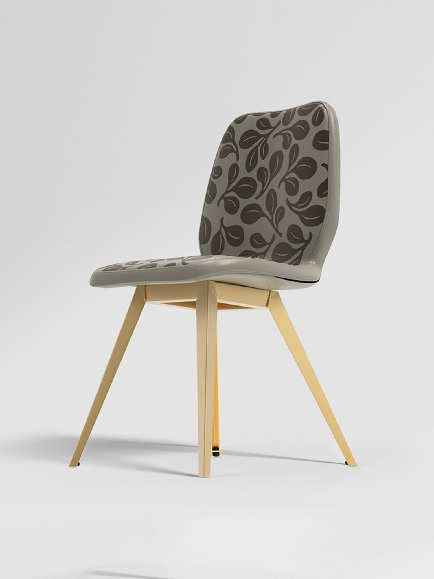 Durian Elanor Modern Brown & Beige Premium Leatherette Dining Chair