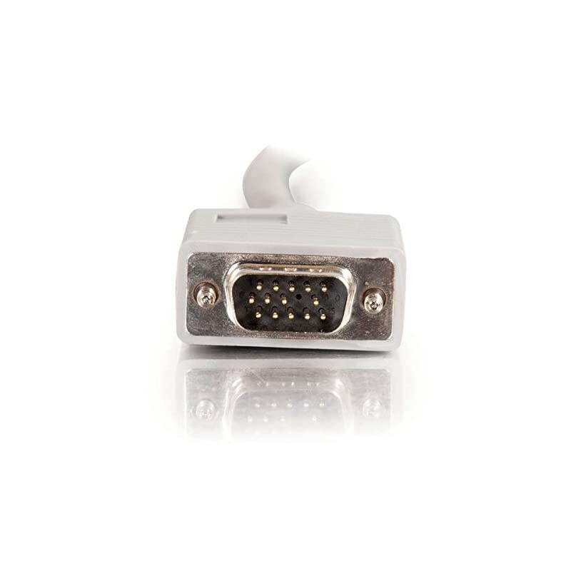 52001 VGA Cable Premium Shielded HD15 SXGA MM Monitor Cable with 90&deg; UpwardAngled Male Connector Gray 3 Feet 091 Meters