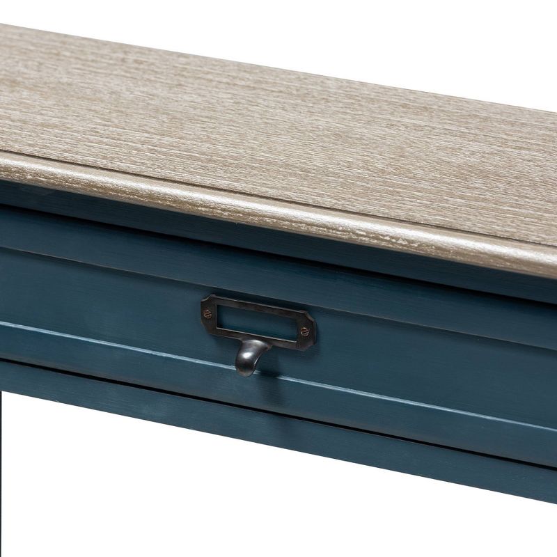 Dauphine Spruce Finished Wood Accent Console Table Blue - Baxton Studio