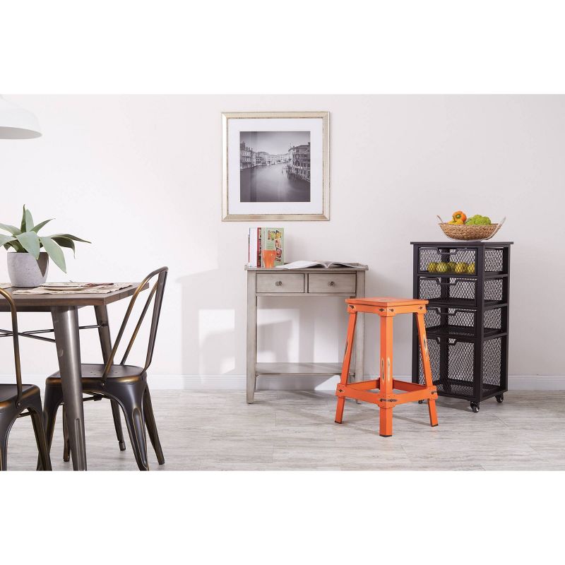 26" New Castle Counter Height Barstool Antique Orange - OSP Home Furnishings