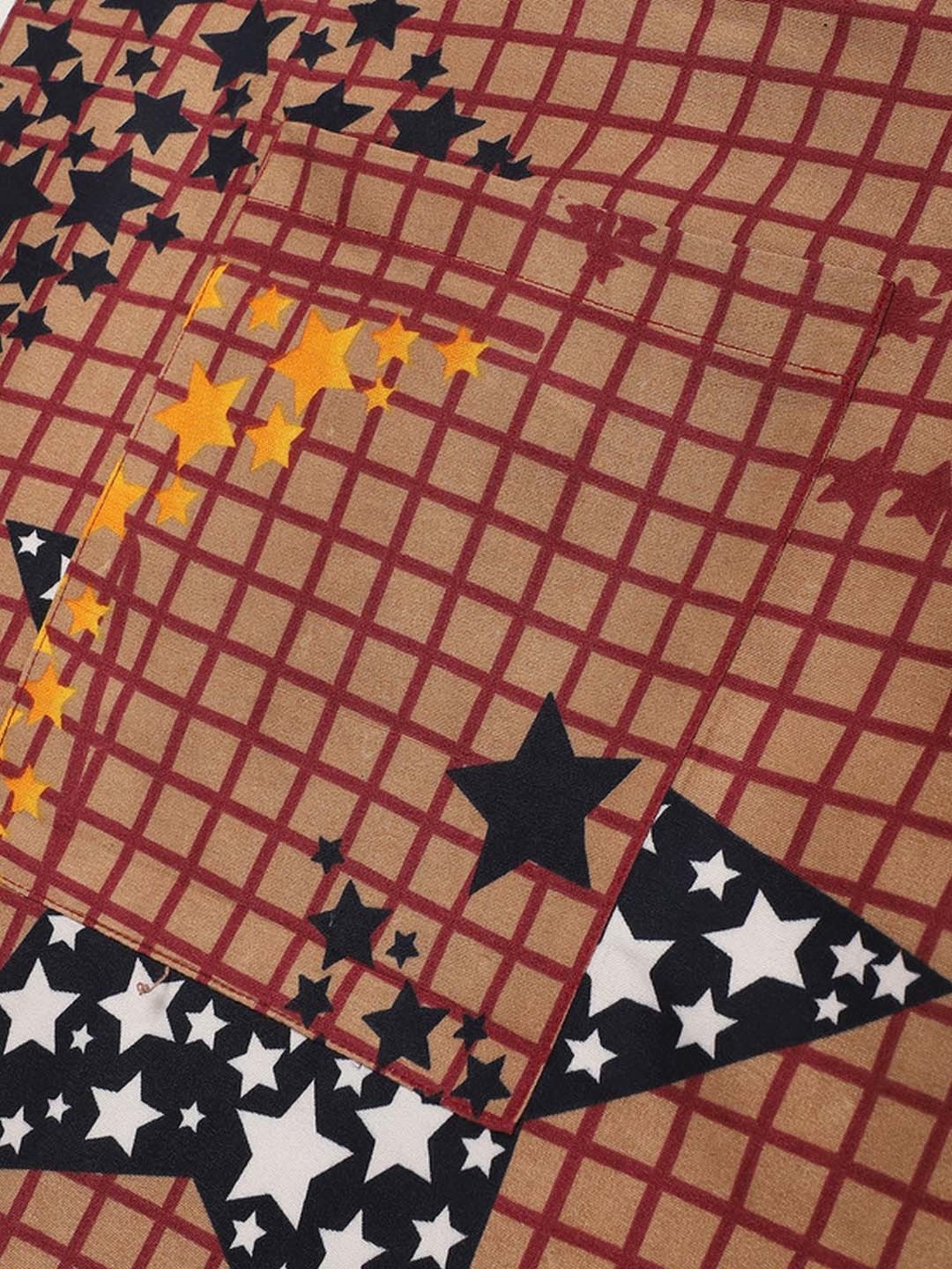 Ariana Yellow & White Cotton Kitchen Apron with Pocket