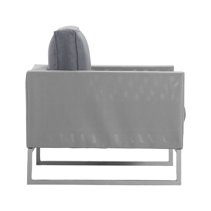 Tropez Mesh Outdoor Arm Chair - French Gray - Adore Decor