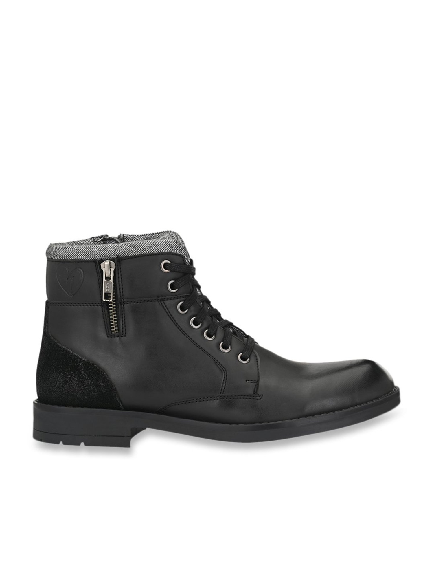 Delize Men's Black Biker Boots