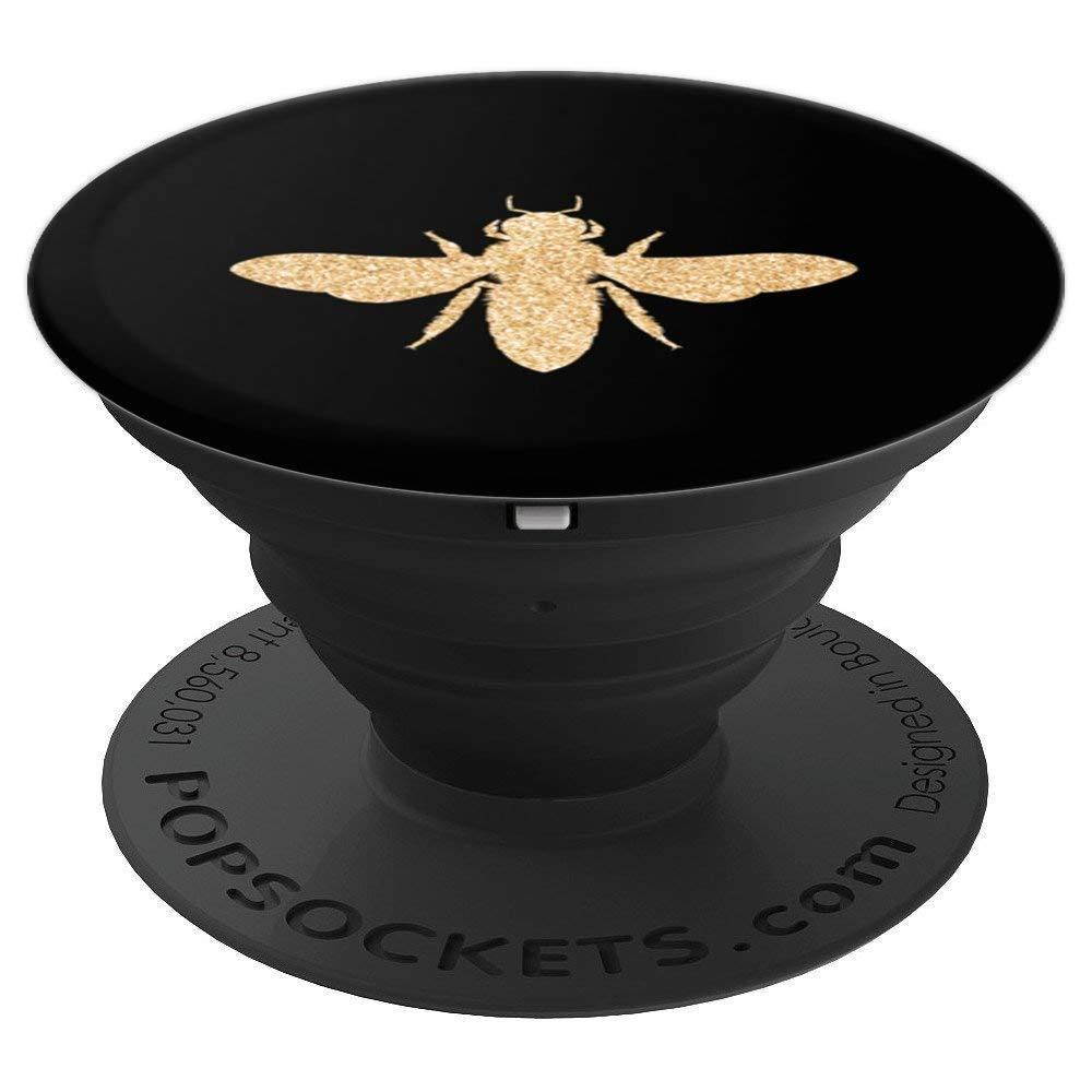 HONEYBEE Gold Black - PopSockets Grip and Stand for Phones and Tablets