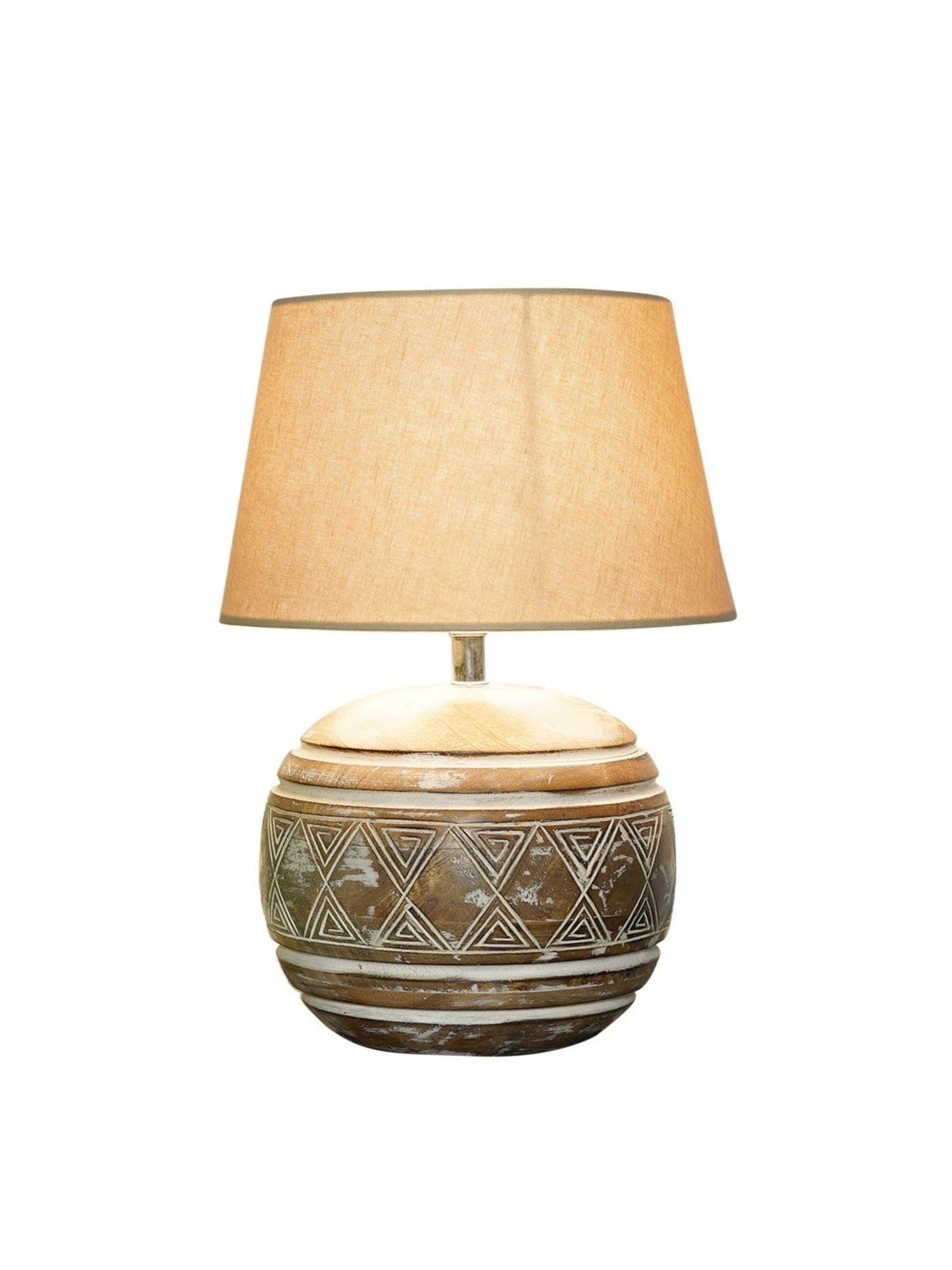 Kapoor Lamp Shades Distress White Wood Caelan Table Lamp