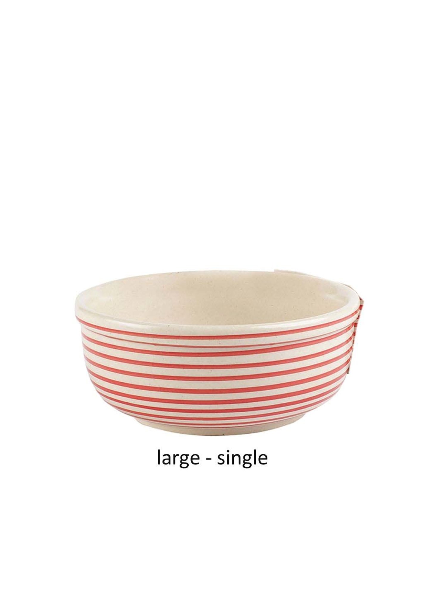 VarEesha Parikrama Red & White Large Serving Bowl (0.55 L)