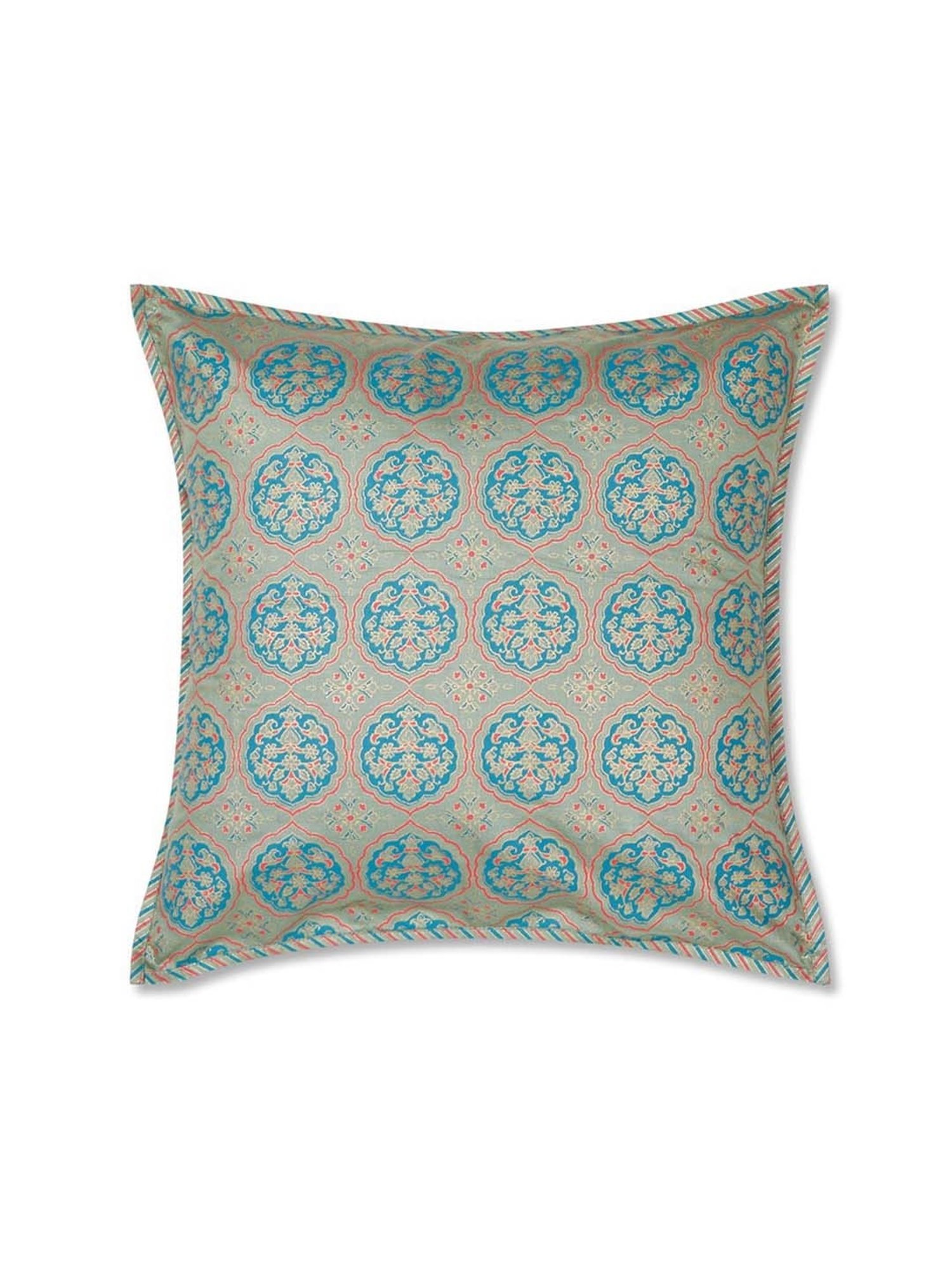 Fabindia Haveli Green Viscose Cushion Cover