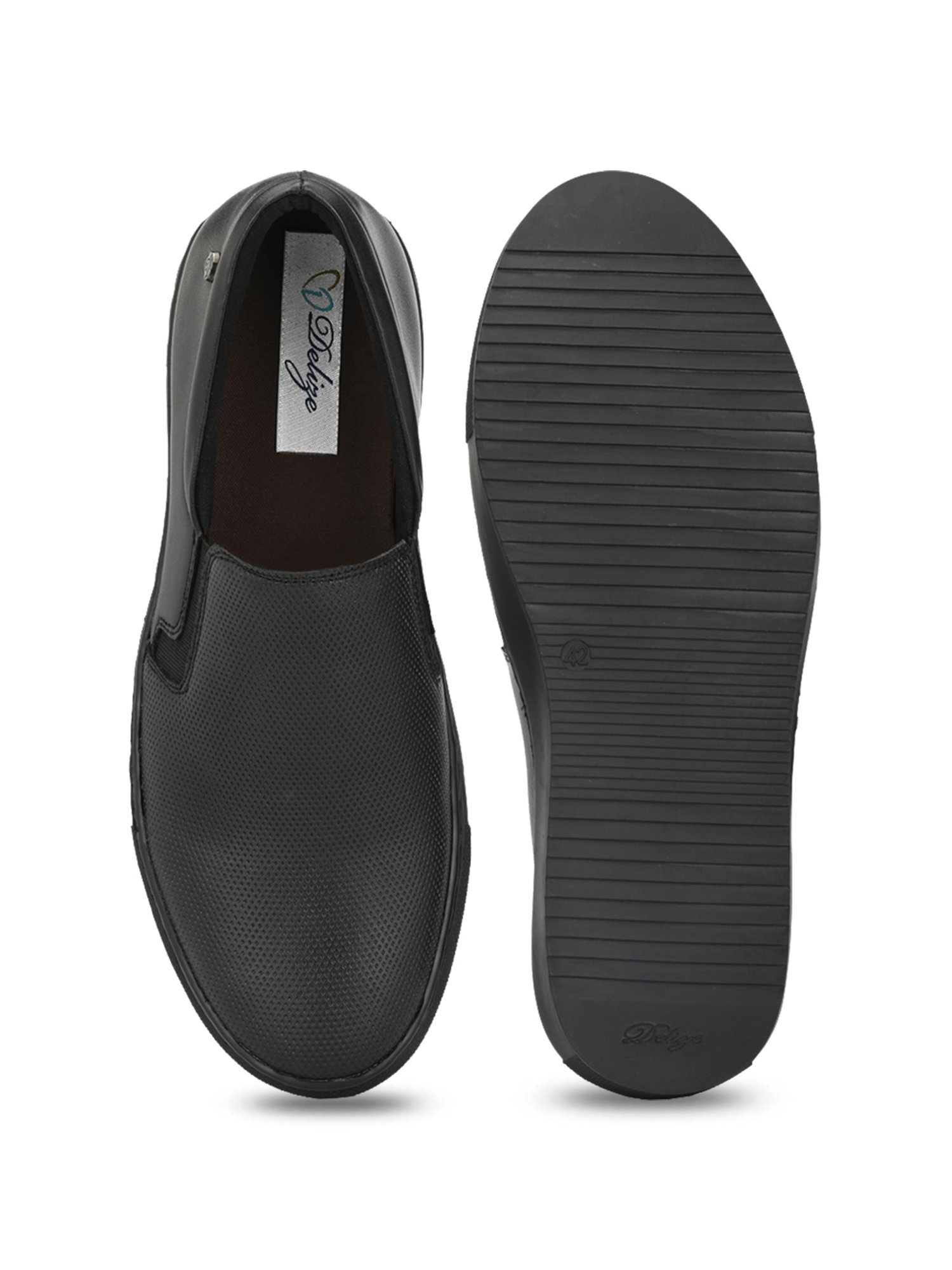 Delize Men's Black Casual Loafers