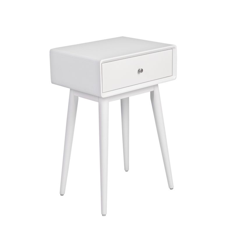 Rory One Drawer Side Table White - Adore Decor