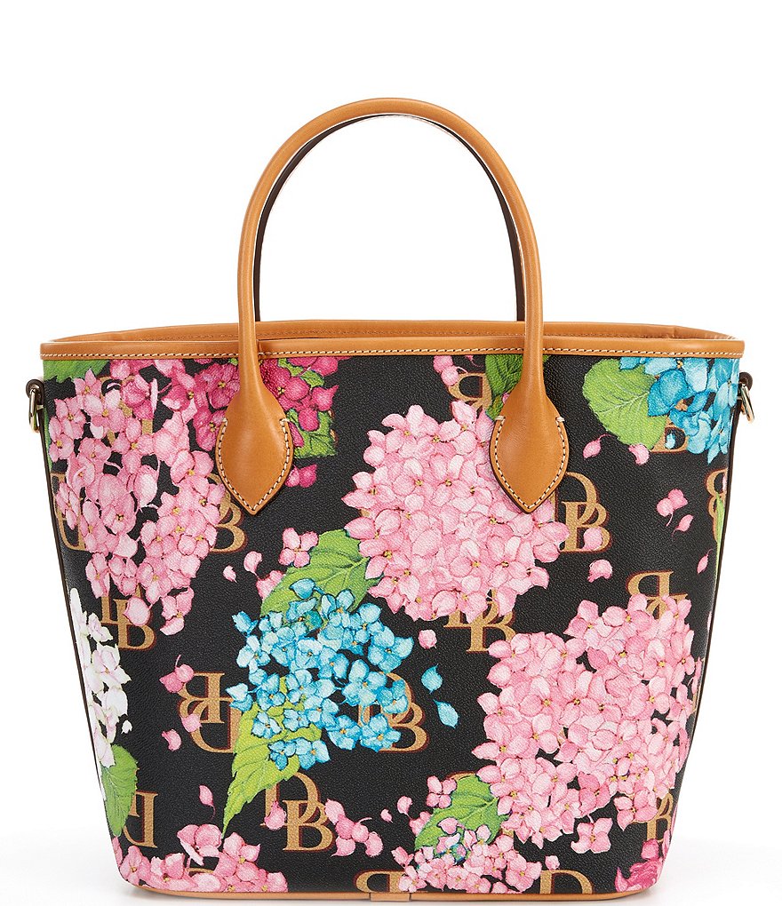 Dooney & Bourke Signature Hydrangea Monogram Collection Handle Floral Tote Bag