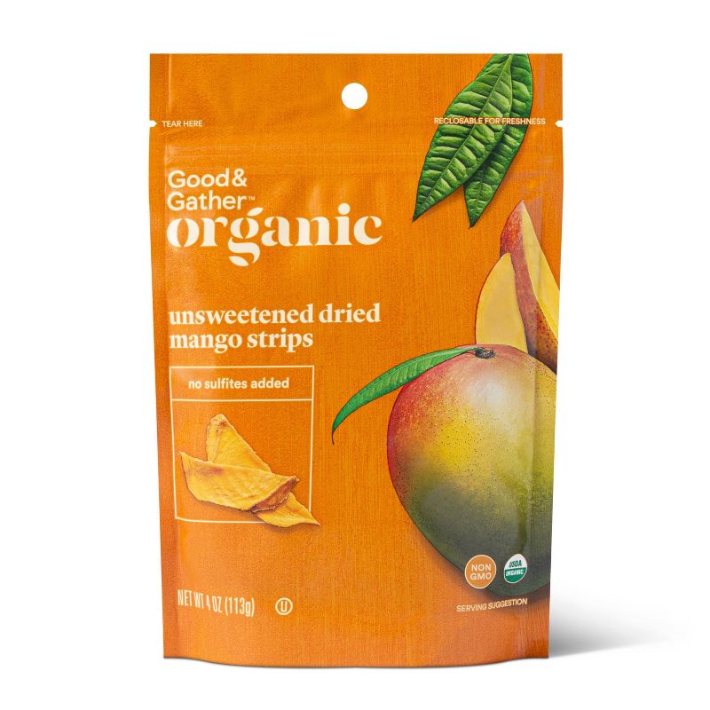 Organic Dried Unsweetened Mango Strips - 4oz - Good & Gather™