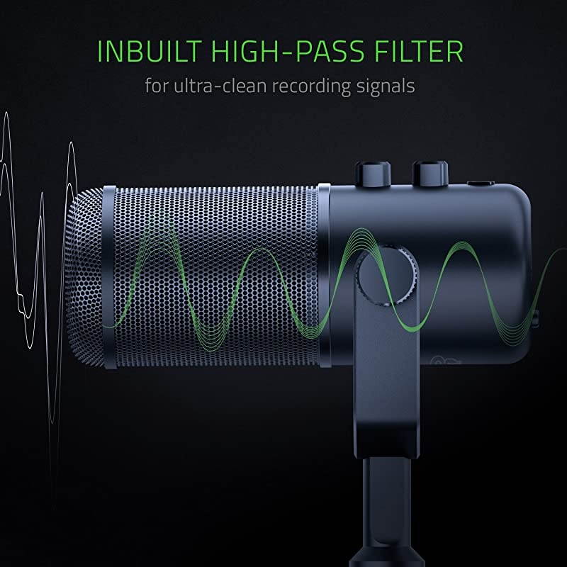 Seiren Elite USB Streaming Microphone: Professional Grade High-Pass Filter - Built-In Shock Mount - Supercardiod Pick-Up Pattern - Anodized Aluminum - Classic Black