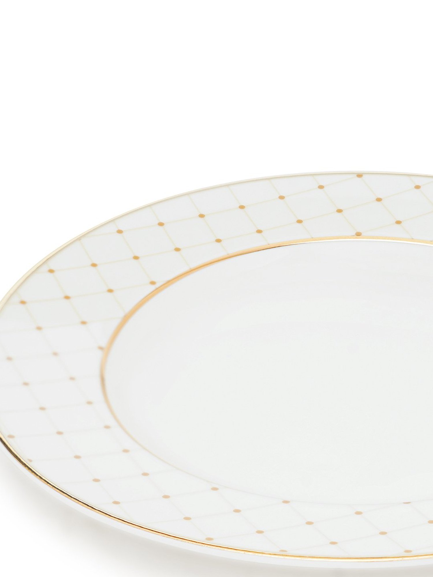 Pure Home and Living White Ceramic Solid Dessert Plates