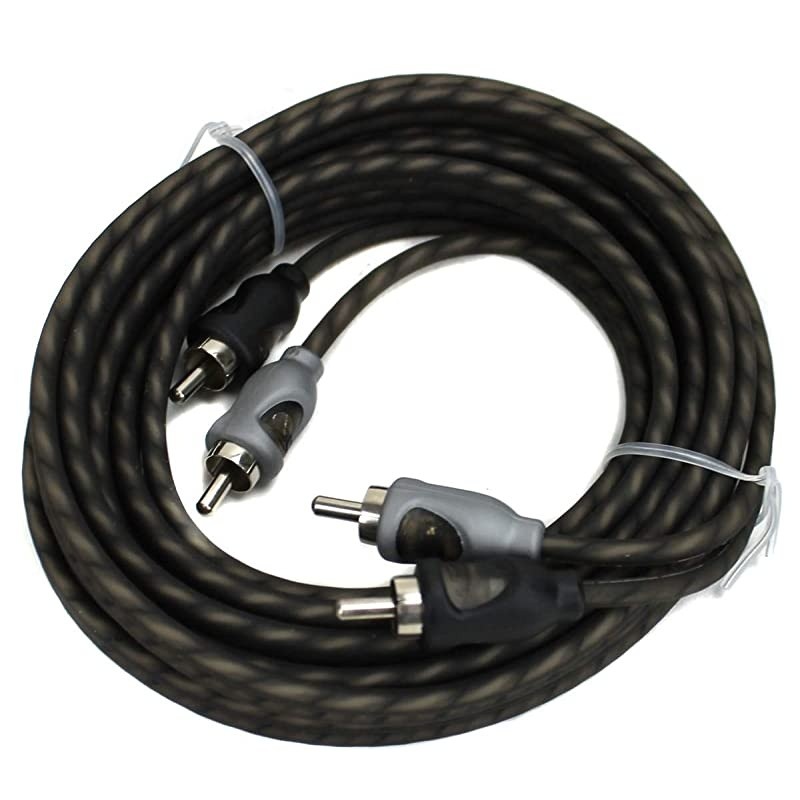 2  RFI16 16 Ft Twisted 2 Ch RCA Car Audio Signal Cables RFI16