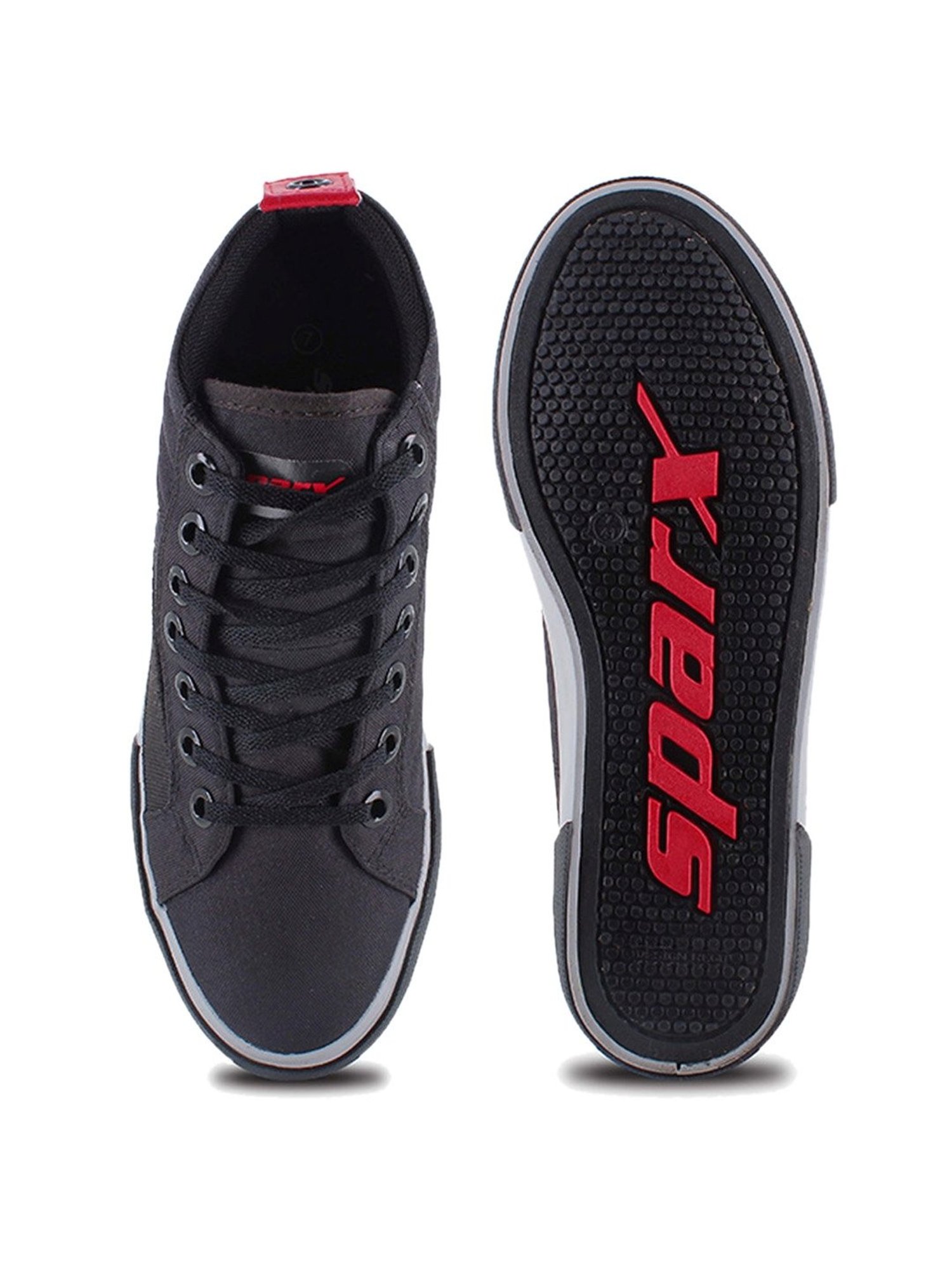 Sparx Men's Black Ankle High Sneakers