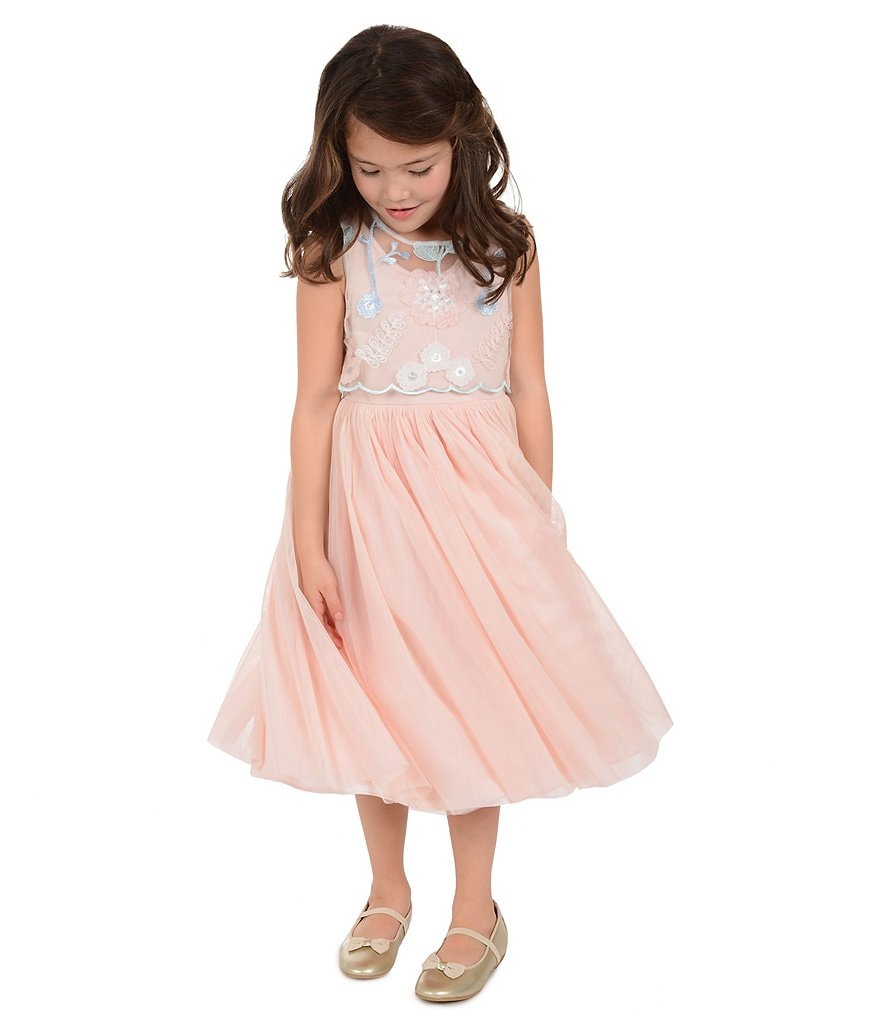Pippa & Julie Little Girls 4-6X Wild Flower Popover Midi Dress