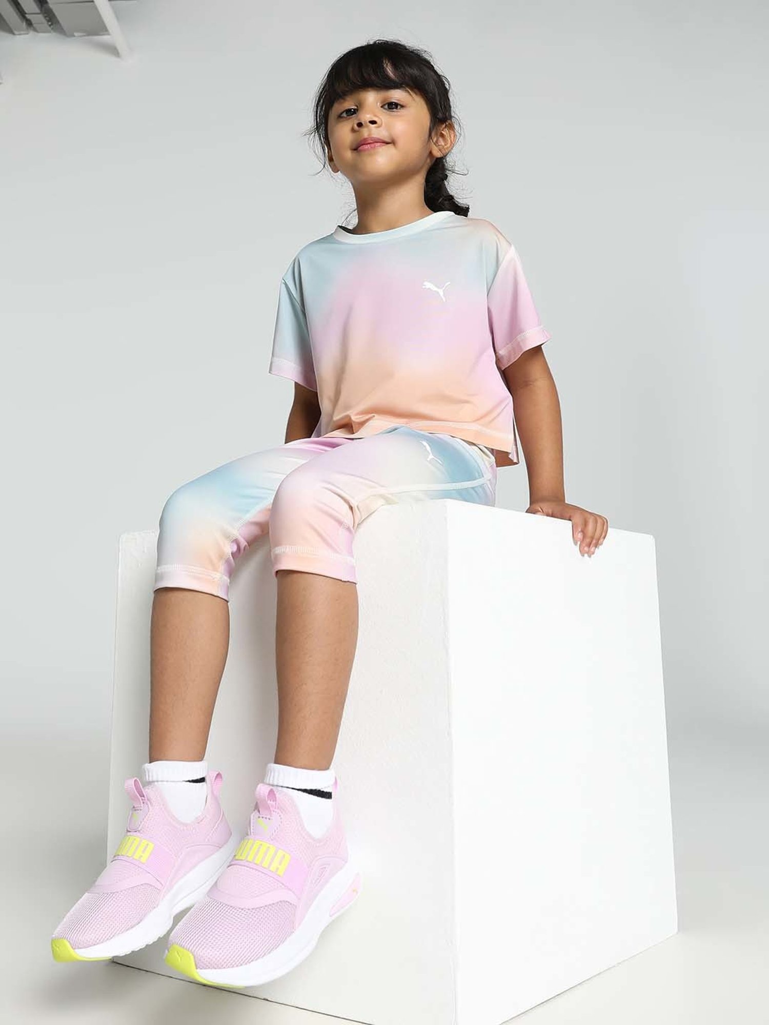 Puma Kids TRAIN FAVORITE Multicolor Logo Tee