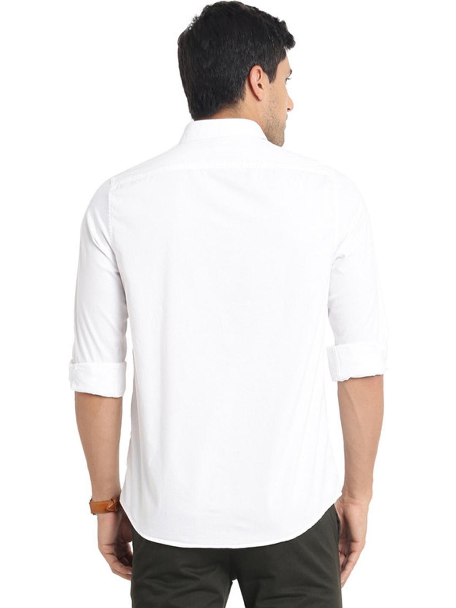 Turtle White Slim Fit Shirt