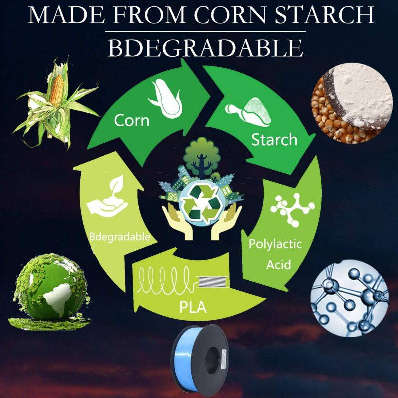 XTZL3D | Silk PLA Filament for 3D Printer, Sky Blue,1kg, 1.75mm