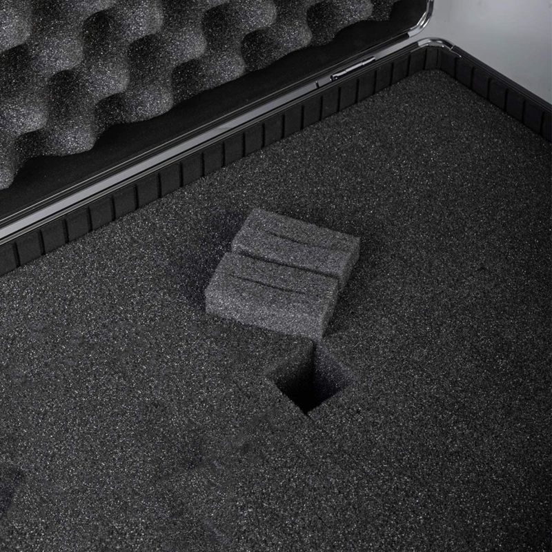 Zeikos ZE-HC52 Deluxe Large Hard Shell Protective Storage Portable Rolling Work Case with Reliable Latches, Dividers, and Shoulder Strap, Black