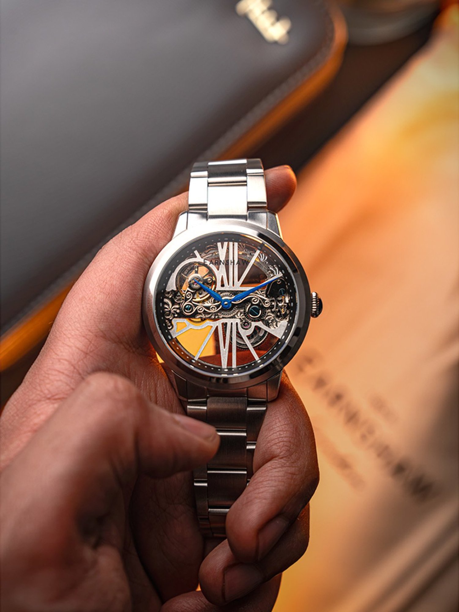 EARNSHAW ES-8287-11 Cornwall Bridge Automatic Analog Watch for Men