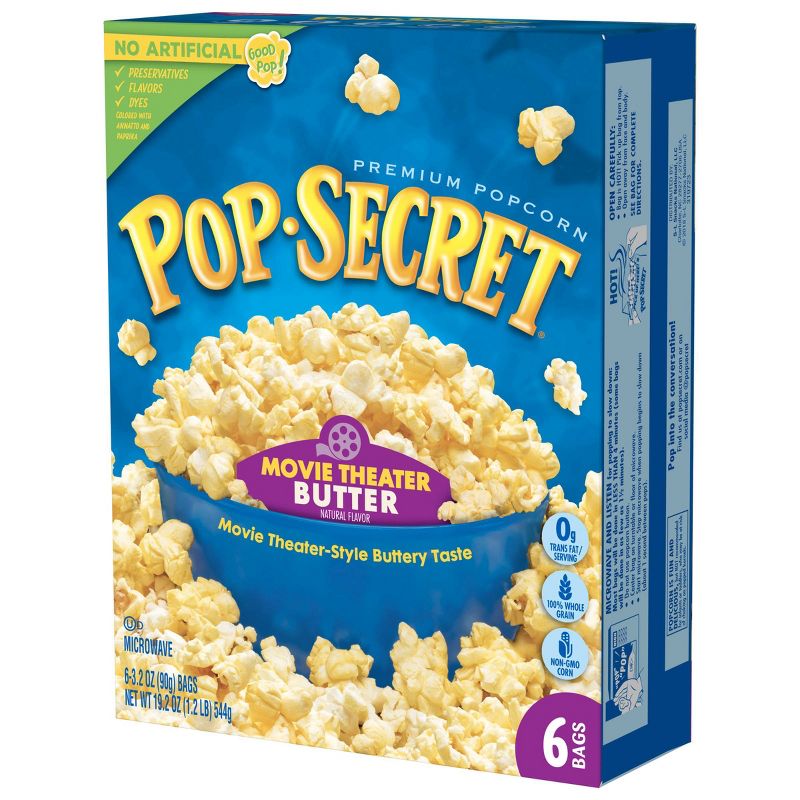 Pop Secret Movie Theater Butter Microwave Popcorn - 6ct