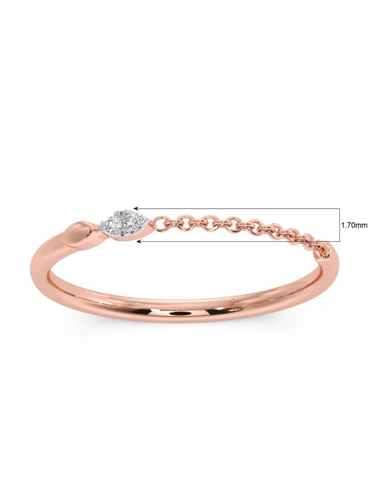 Candere by Kalyan Jewellers 18k Yellow Gold & Diamond Ring for Women