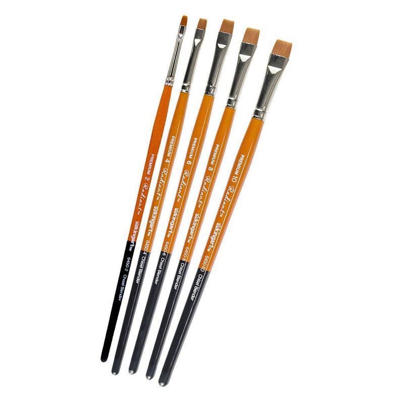 Kingart 5pc Radiant Chisel Blender Brush Set