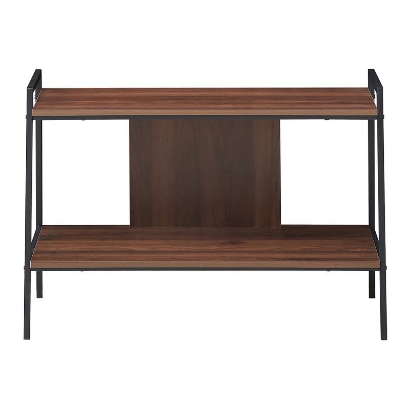 Costway 2-Tier TV Stand Entertainment Center for TV's Up to 40'' w/ Shelves & Metal Frame
